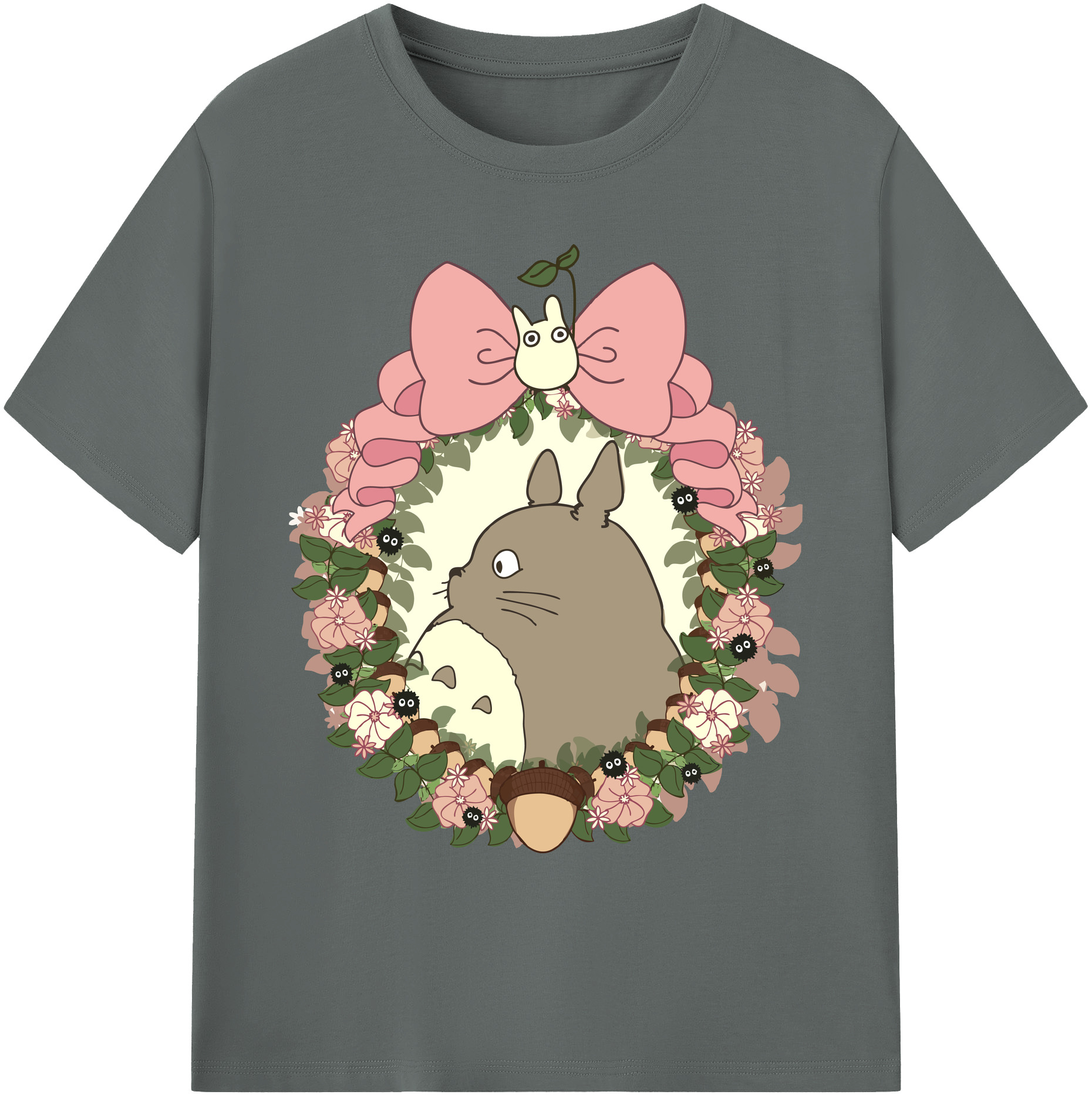 （画像用） となりのトトロ 草壁メイ 草壁サツキ My Neighbor Totoro Satsuki Kusakabe Mei Kusakabe 綿100％ メンズ半袖Tシャツ｜肌触りやわらか＆通気性